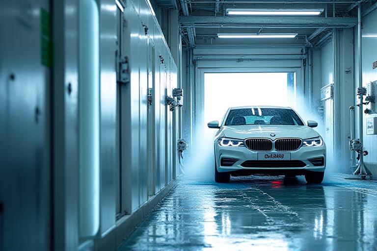 Eco-friendly car washing machinery reducing water usage